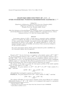 LEAST-SQUARES SOLUTION OF AXB = D OvER