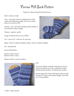 Sock Pattern: Round One of Sock Madness