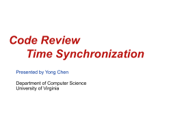 Time synchronization - cs.Virginia