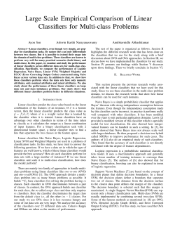 Large Scale Empirical Comparison of Linear Classifiers for Multi