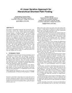 A Linear Iterative Approach for Hierarchical Shortest Path Finding
