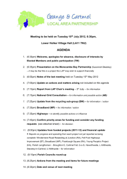 10 July 2012 agenda