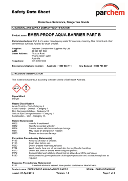 Emer-Proof Aqua Barrier Part B SDS