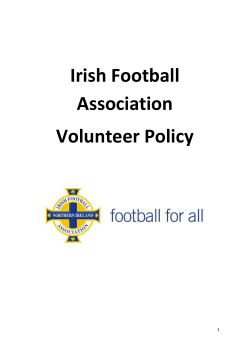 IFA Volunteer Charter - Irish Football Association