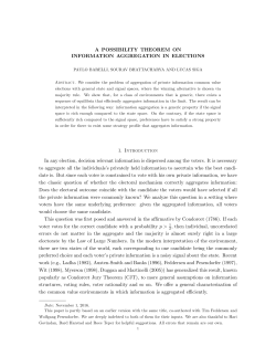 A POSSIBILITY THEOREM ON INFORMATION AGGREGATION IN