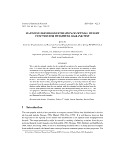 1 Introduction - Journal of Statistical Research