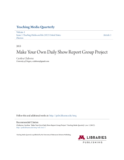 Make Your Own Daily Show Report Group Project