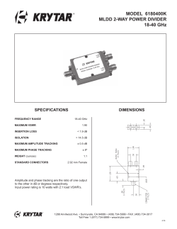 MODEL 6180400K MLDD 2-WAY POWER DIVIDER 18-40