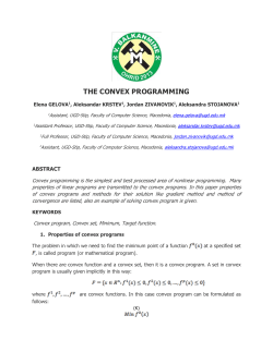 THE CONVEX PROGRAMMING