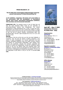 conferenza stampa di lancio dell`international po delta birdwatching