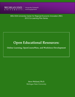 Open Educational Resources: Online Learning, OpenCourseWare