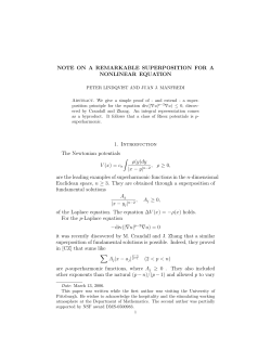 NOTE ON A REMARKABLE SUPERPOSITION FOR A NONLINEAR