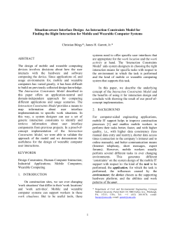 Situation-aware Interface Design: An Interaction Constraints Model