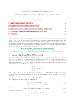 1 Linear elliptic problem (folder ex1/)