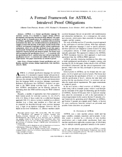 A formal framework for ASTRAL intralevel proof obligations