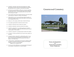 Cemetery Rules and Regulations