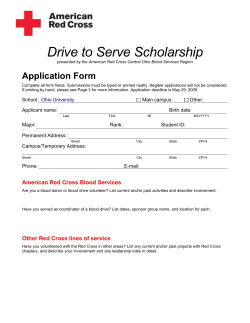 Drive to Serve Scholarship presented by the American Red Cross