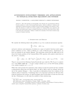AUTONOMOUS OVSYANNIKOV THEOREM AND - DM