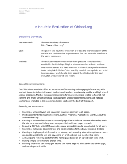 Evaluation 1: Cognitive Walkthrough