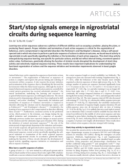 Start/stop signals emerge in nigrostriatal circuits during sequence