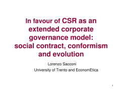 extended corporate governance model: social