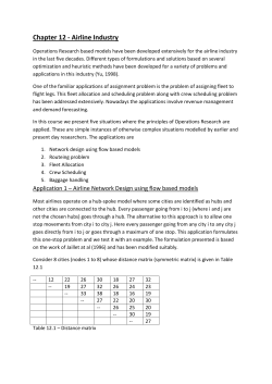Chapter 12 - Airline Industry