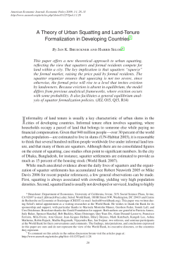 A Theory of Urban Squatting and Land