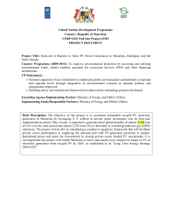 MAR on-grid PV Prodoc