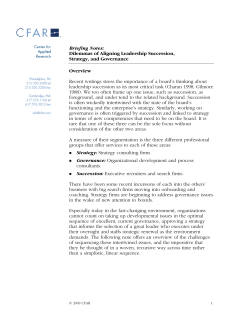 Dilemmas of Aligning Leadership Succession, Strategy, and