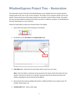 Project Tree Restoration