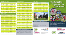The Kaipatiki Summer Fun Programme