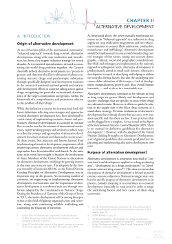 chapter ii alternative development - United Nations Office on Drugs