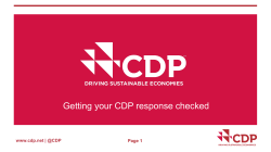 Getting your CDP response checked