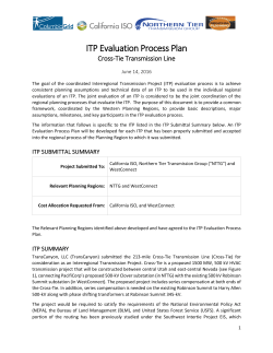 ITP Evaluation Process Plan
