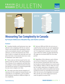 Measuring Tax Complexity in Canada