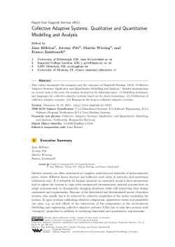 Collective Adaptive Systems: Qualitative and Quantitative