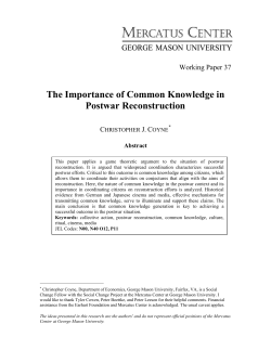 The Importance of Common Knowledge in