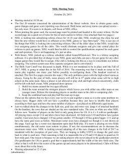 NISL minutes 10-20-15