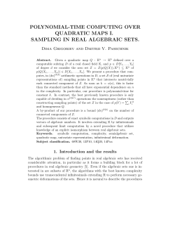 polynomial-time computing over quadratic maps i. sampling in real
