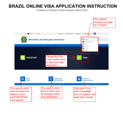 brazil online visa application instruction