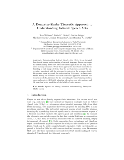 A Dempster-Shafer Theoretic Approach to Understanding