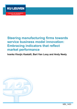 Steering manufacturing firms towards service business