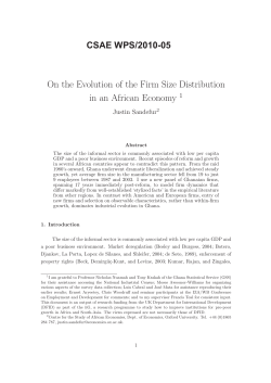 On the Evolution of the Firm Size Distribution in an African Economy