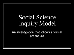 Social Science Inquiry Model