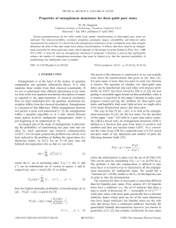 Properties of entanglement monotones for three