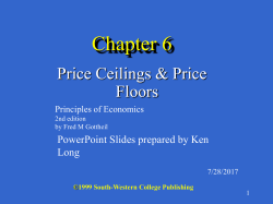 Chapter 6 Price Controls