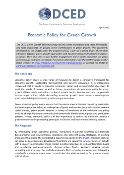 Economic Policy for Green Growth