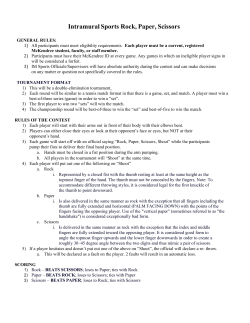 Intramural Sports Rock, Paper, Scissors