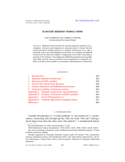 Planetary Birkhoff normal forms - mat.uniroma3