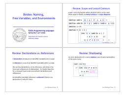 Bindex: Naming, Free Variables, and